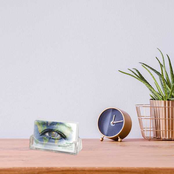 Single Slot Acrylic Plastic Business Card Holder