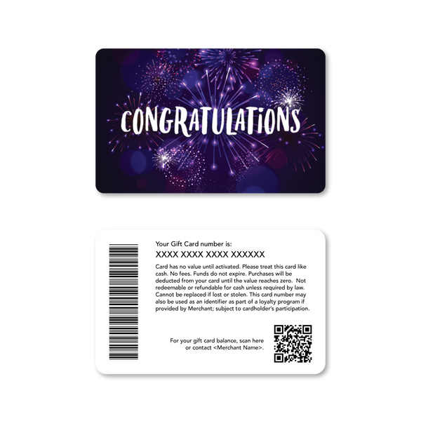 Cartes Cadeaux Feux D'Artifice